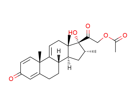Pregna-1,4,9(11)-triene-3,20-dione, 17,21-dihydroxy-16.alpha.-methyl-, 21-acetate