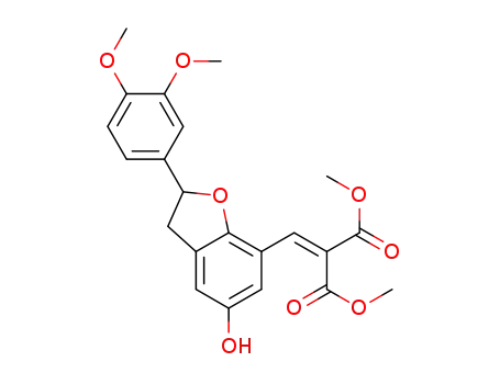 dimethyl 2-((2-(3,4-dimethoxyphenyl)-5-hydroxy-2,3-dihydrobenzofuran-7-yl)methylene)malonate