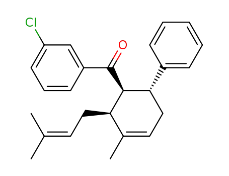 (3-chlorophenyl)[3-methyl-2-(3-methylbut-2-en-1-yl)-6-phenylcyclohex-3-en-1-yl]methanone