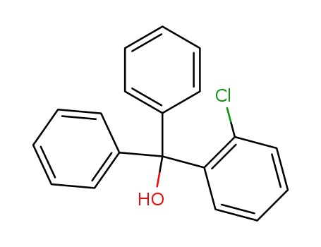 Molecular Structure of 66774-02-5 (CLOTRIMAZOLE IMP. A (PHARMEUROPA): (2-CHLOROPHENYL)DIPHENYLMETHANOL)