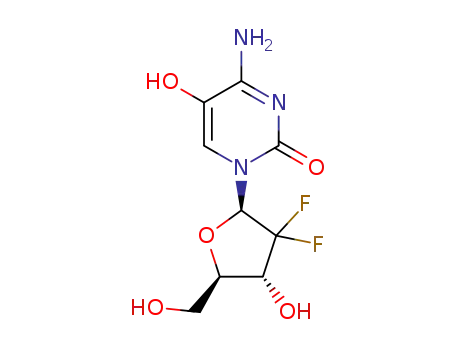 4-amino-1-((2R,4R,5R)-3,3-difluoro-4-hydroxy-5-hydroxymethyltetrahydrofuran-2-yl)-5-hydroxypyrimidine-2(1H)-one