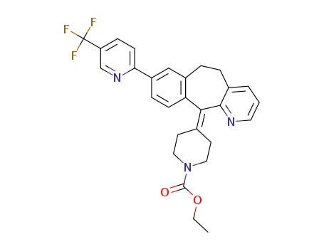 ethyl 4-(8-(5-(trifluoromethyl)pyridin-2-yl)-5,6-dihydro-11H-benzo[5,6]cyclohepta[1,2-b]pyridin-11-ylidene)piperidine-1-carboxylate