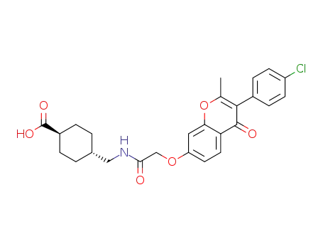trans-4-{[({[2-methyl-4-oxo-3-(4-chlorophenyl)-4H-chromen-7-yl]oxy}acetyl)amino]methyl}cyclohexanecarboxylic acid