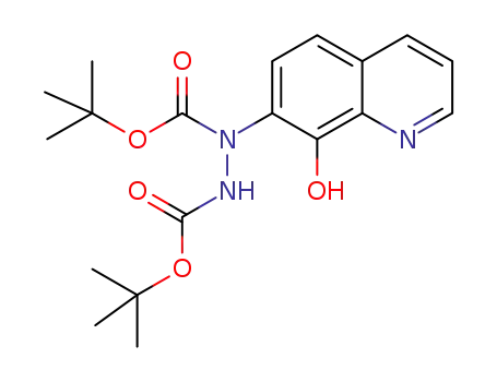di-tert-butyl 1-(8-hydroxyquinolin-7-yl)hydrazinyl-1,2-dicarboxylate