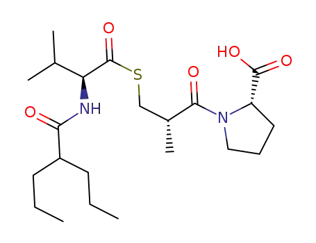 ((S)-2-methyl-3-(((2-propylpentanoyl)valyl)thio)propanoyl)proline