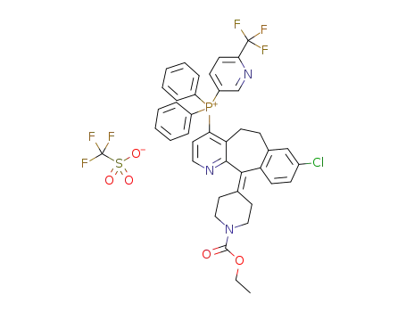 (8-chloro-11-(1-(ethoxycarbonyl)piperidin-4-ylidene)-6,11-dihydro-5Hbenzo[5,6]cyclohepta[1,2-b]pyridin-4-yl)diphenyl(6-(trifluoromethyl)pyridin-3-yl)phosphonium trifluoromethanesulfonate