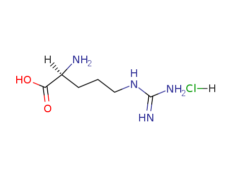 1119-34-2,2-Amino-5-guanidinovaleric acid monohydrochloride,Arginine,monohydrochloride, L- (8CI);L-Arginine, monohydrochloride (9CI);Argamine;L-Arginine HCl;
