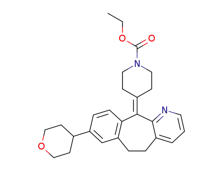 ethyl 4-(8-(tetrahydro-2H-pyran-4-yl)-5,6-dihydro-11H-benzo[5,6]cyclohepta[1,2-b]pyridin-11-ylidene)piperidine-1-carboxylate