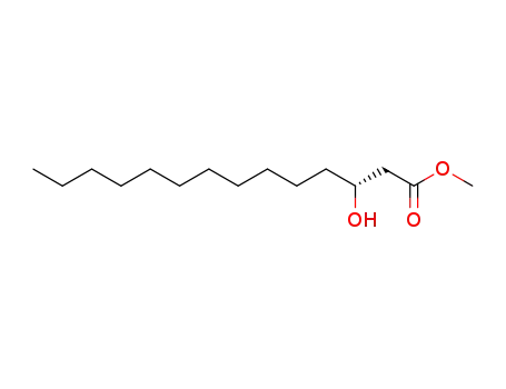Molecular Structure of 76062-97-0 (R-(3)-HYDROXYMYRISTIC ACID, METHYL ESTER)