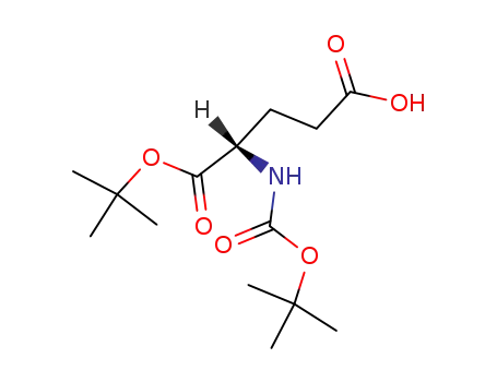 Molecular Structure of 24277-39-2 (Boc-L-glutamic acid 1-tert-butyl ester)