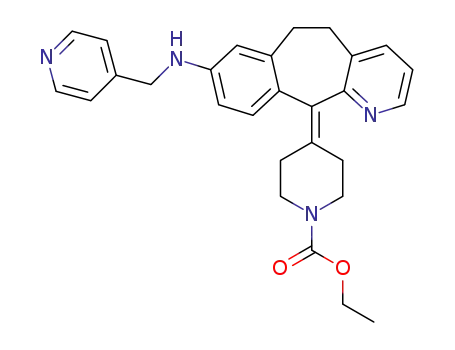 ethyl 4-(8-((pyridin-4-ylmethyl)amino)-5,6-dihydro-11H-benzo[5,6]cyclohepta[1,2-b]pyridin-11-ylidene)piperidine-1-carboxylate