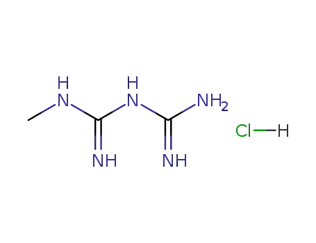 Molecular Structure of 1674-62-0 (METFORMIN RELATED COMPOUND B (25 MG) (1-METHYLBIGUANIDE HYDROCHLORIDE))