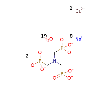octa-sodium bis(μ-[nitrilotris(methylene)]tris(phosphonato))-di-copper(II) nonadecahydrate