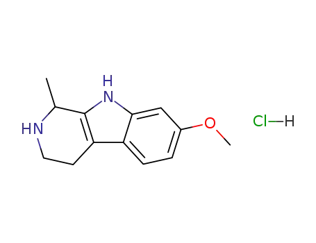 Molecular Structure of 40959-16-8 (7-methoxy-1-methyl-2,3,4,9-tetrahydro-1H-beta-carboline hydrochloride (1:1))