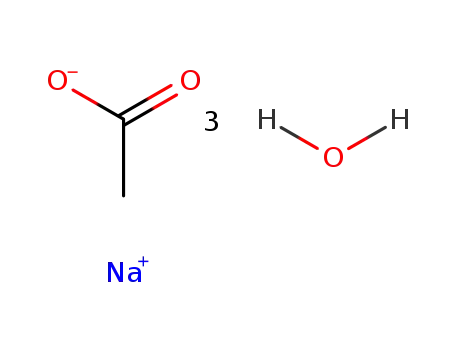 Molecular Structure of 6131-90-4 (Sodium acetate trihydrate)