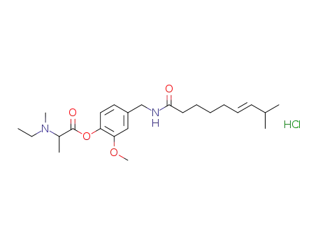 (E)-2-methoxy-4-((8-methylnon-6-enamido)methyl)phenyl N-ethyl-N-methylalanine hydrochloride