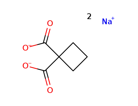 Molecular Structure of 100476-94-6 (1,1-Cyclobutanedicarboxylic acid, disodium salt)