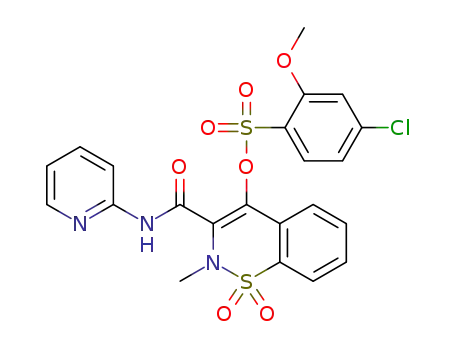 2-methyl-1,1-dioxo-3-(pyridine-2-ylcarbamoyl)-2H-benzo[e][1,2]thiazin-4-yl 4-chloro-2-methoxybenzenesulfonate