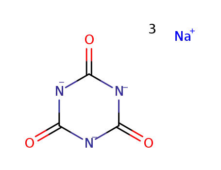 Molecular Structure of 3047-33-4 (Cyanuric acid trisodium salt)