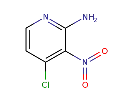 Molecular Structure of 6980-08-1 (2-Amino-4-chloro-3-nitropyridine)