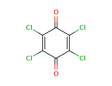118-75-2,Chloranil,p-Benzoquinone,2,3,5,6-tetrachloro- (8CI);1,2,4,5-Tetrachlorobenzoquinone;2,3,5,6-Tetrachloro-1,4-benzoquinone;2,3,5,6-Tetrachloro-2,5-cyclohexadiene-1,4-dione;2,3,5,6-Tetrachloro-p-benzoquinone;2,3,5,6-Tetrachlorobenzoquinone;2,3,5,6-Tetrachlorocyclohexadiene-1,4-dione;2,3,5,6-Tetrachloroquinone;ActorCL;Coversan;Dow Seed Disinfectant No. 5;ENT 3797;NSC 8432;Psorisan;Quinone tetrachloride;Reranil;Spergon;Spergon I;