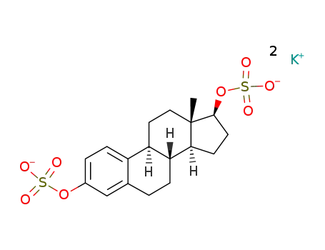 Molecular Structure of 17046-60-5 (1,3,5[10]-ESTRATRIENE-3,17BETA-DIOL DISULFATE DIPOTASSIUM SALT)