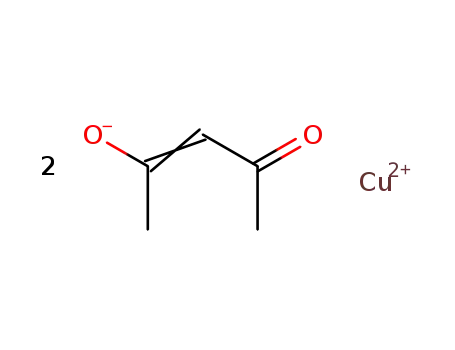 Molecular Structure of 13395-16-9 (Cupric acetylacetonate)