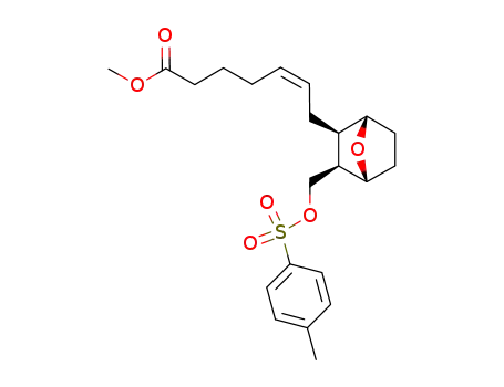 methyl <1S-<1α,2α(Z),3α,4α>>-7-<3-<(tosyloxy)methyl>-7-oxabicyclo<2.2.1>hept-2-yl>-5-heptanoate