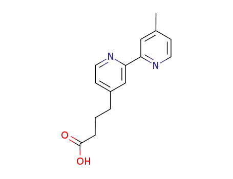 Molecular Structure of 114527-28-5 (4-Methyl-4'-(3-carboxypropyl)-2,2'-bipyridine)