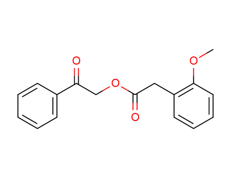 Molecular Structure of 132589-74-3 (Benzeneacetic acid, 2-methoxy-, 2-oxo-2-phenylethyl ester)