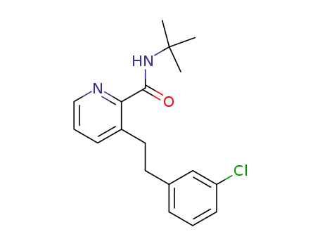 Molecular Structure of 107285-30-3 (3-[2-(3-CHLORO-PHENYL)-ETHYL]-PYRIDINE-2-CARBOXYLIC ACID TERT-BUTYLAMIDE)