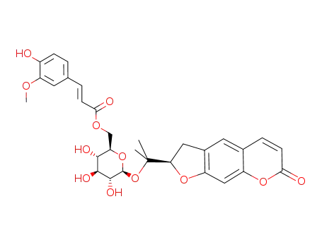 Molecular Structure of 131623-14-8 (6'-feruloylnodakenin)