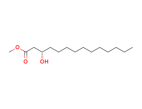 Molecular Structure of 76835-67-1 ((R)-Methyl-3-Hydroxytetradecanoate)