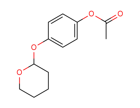 Molecular Structure of 134142-87-3 (Phenol, 4-[(tetrahydro-2H-pyran-2-yl)oxy]-, acetate)
