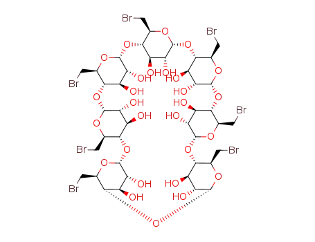 Molecular Structure of 53784-83-1 (HEPTAKIS-6-BROMO-6-DEOXY-BETA-CYCLODEXTRIN)
