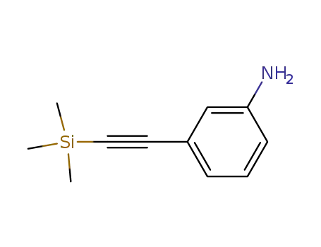 Molecular Structure of 110598-30-6 (3-[(TriMethylsilyl)ethynyl]aniline)