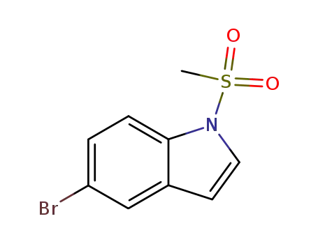 Molecular Structure of 88131-63-9 (1H-Indole, 5-bromo-1-(methylsulfonyl)-)
