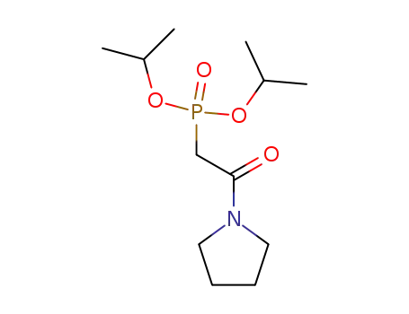 Molecular Structure of 66932-77-2 (Phosphonic acid, [2-oxo-2-(1-pyrrolidinyl)ethyl]-, bis(1-methylethyl) ester)