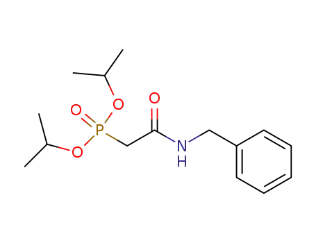Molecular Structure of 113368-98-2 (Phosphonic acid, [2-oxo-2-[(phenylmethyl)amino]ethyl]-,
bis(1-methylethyl) ester)