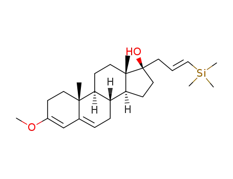 (8R,9S,10R,13S,14S,17R)-3-Methoxy-10,13-dimethyl-17-((E)-3-trimethylsilanyl-allyl)-2,7,8,9,10,11,12,13,14,15,16,17-dodecahydro-1H-cyclopenta[a]phenanthren-17-ol