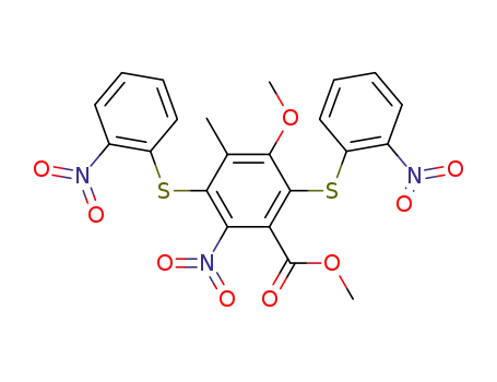 methyl 2-nitro-3,6-di(2-nitrophenylthio)-5-methoxy-4-methylbenzoate