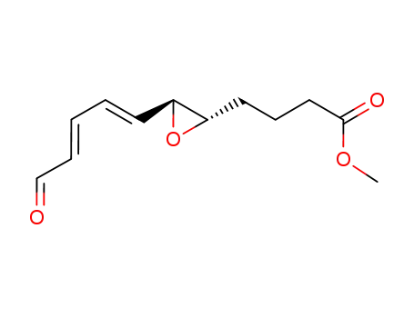 Molecular Structure of 73958-00-6 (METHYL-(5S,6S)-EPOXY-11-OXO-(7E,9E)-UNDECADIENOATE)