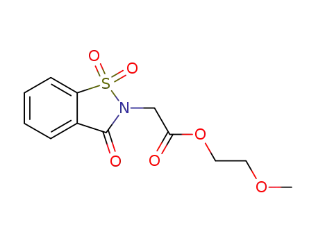 (1,1,3-Trioxo-1,3-dihydro-1λ6-benzo[d]isothiazol-2-yl)-acetic acid 2-methoxy-ethyl ester