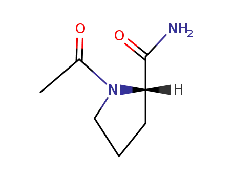 Molecular Structure of 16395-58-7 (N-Acetyl-L-prolinamide)