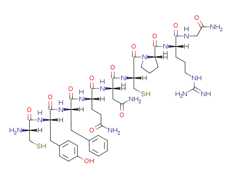 Molecular Structure of 34223-44-4 (Glycinamide,L-cysteinyl-L-tyrosyl-L-phenylalanyl- L-glutaminyl-L-asparaginyl-Lcysteinyl- L-prolyl-L-arginyl- )