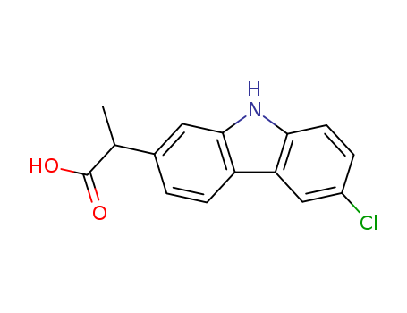 53716-49-7,Carprofen,(dl)-6-Chloro-a-methylcarbazole-2-acetic acid;2-(6-Chlorocarbazol-2-yl)propionicacid;6-Chloro-a-methyl-9H-carbazole-2-aceticacid;6-Chloro-a-methylcarbazole-2-aceticacid;C 5720;Carprodyl;Imadyl;Rimadyl;Ro 20-5720;Ro20-5720/000;