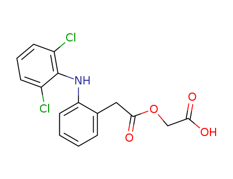 89796-99-6,Aceclofenac,Aceclofenac [INN:BAN];Glycolic acid, (o-(2,6-dichloroanilino)phenyl)acetate (ester);Benzeneacetic acid, 2-((2,6-dichlorophenyl)amino)-, carboxymethyl ester;Aceclofenacum;Aceclofenaco;2-(o-(2,6-Dichloranilino)phenylacetoxy)essigsaeure;