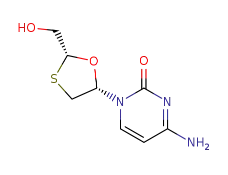 (+/-)-cis-N-<2-(hydroxymethyl)-1,3-oxathiolan-5-yl>cytosine