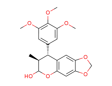 Molecular Structure of 116409-05-3 (7-methyl-8-(3,4,5-trimethoxyphenyl)-7,8-dihydro-6H-[1,3]dioxolo[4,5-g]chromen-6-ol)
