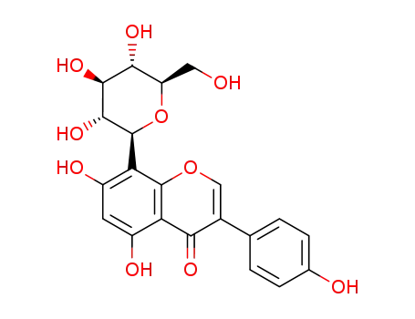 Molecular Structure of 66026-80-0 (genistein-8-c-glucoside)